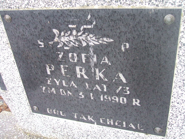 Zofia Perka 1916 Żyrardów - Grobonet - Wyszukiwarka osób pochowanych