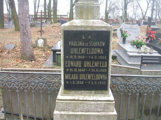 Milada Uhlenfeld 1868 Żyrardów - Grobonet - Wyszukiwarka osób pochowanych