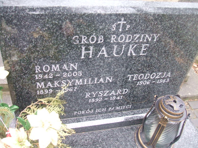 Ryszard Hauke 1892 Żyrardów - Grobonet - Wyszukiwarka osób pochowanych