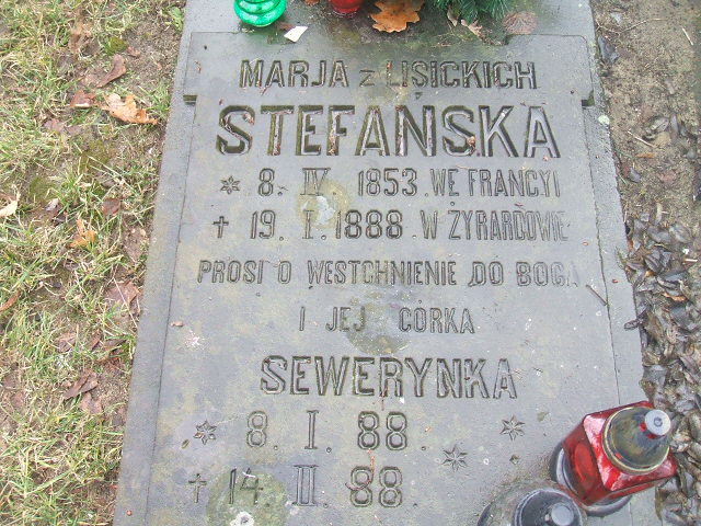 Maria Stefańska 1853 Żyrardów - Grobonet - Wyszukiwarka osób pochowanych