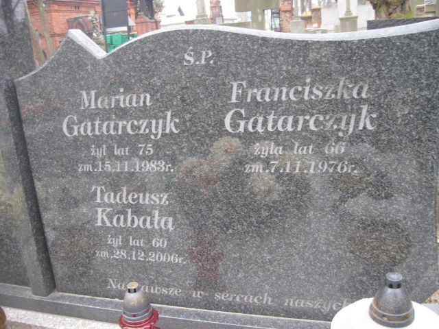 Tadeusz Kabała 1946 Żyrardów - Grobonet - Wyszukiwarka osób pochowanych