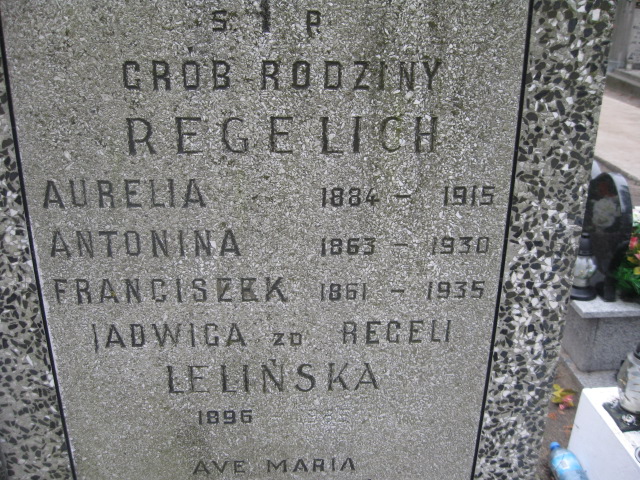 Franciszek Regelich 1861 Żyrardów - Grobonet - Wyszukiwarka osób pochowanych