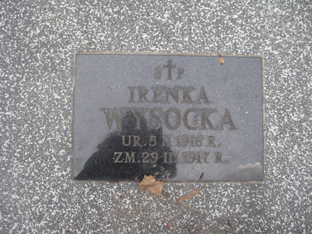 Irena Wysocka 1916 Żyrardów - Grobonet - Wyszukiwarka osób pochowanych