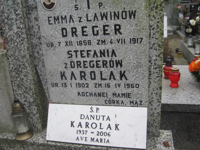 Emma Dreger 1858 Żyrardów - Grobonet - Wyszukiwarka osób pochowanych