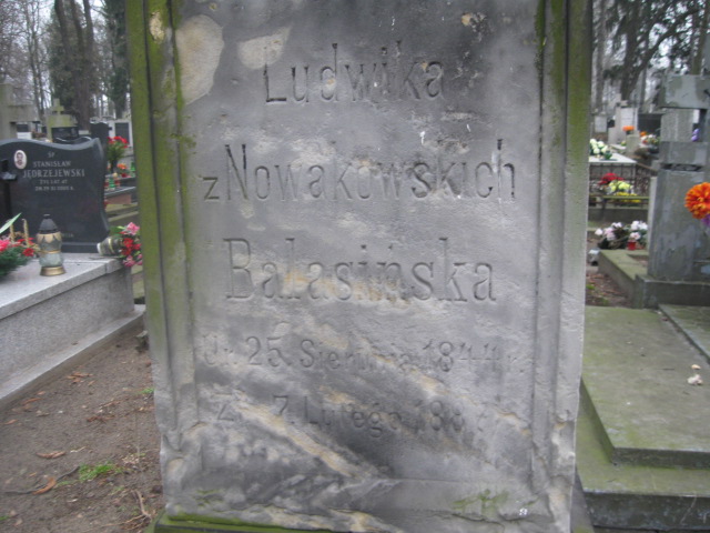 Ludwika Balasińska 1844 Żyrardów - Grobonet - Wyszukiwarka osób pochowanych