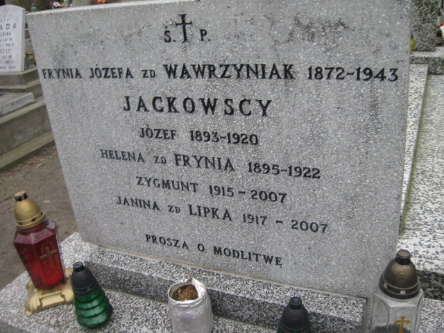Józefa Frynia 1872 Żyrardów - Grobonet - Wyszukiwarka osób pochowanych