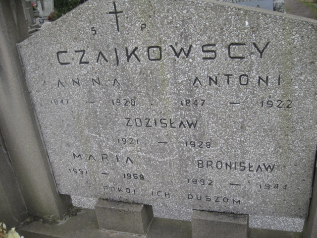 Bronisław Czajkowski 1892 Żyrardów - Grobonet - Wyszukiwarka osób pochowanych