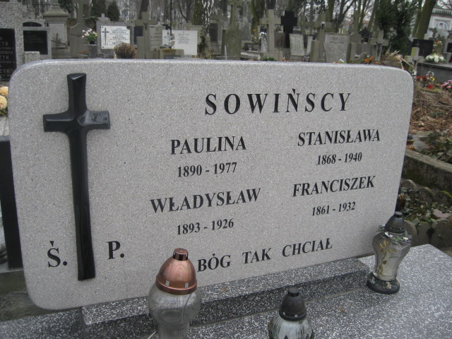 Stanisława Sowińska 1868 Żyrardów - Grobonet - Wyszukiwarka osób pochowanych