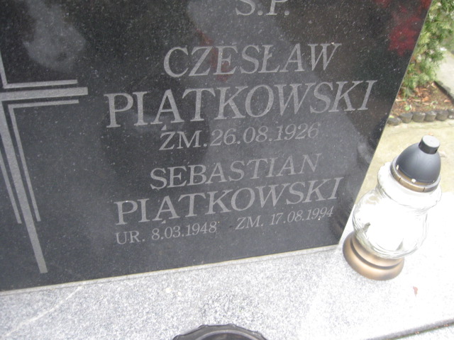 Sebastian Piątkowski 1948 Żyrardów - Grobonet - Wyszukiwarka osób pochowanych