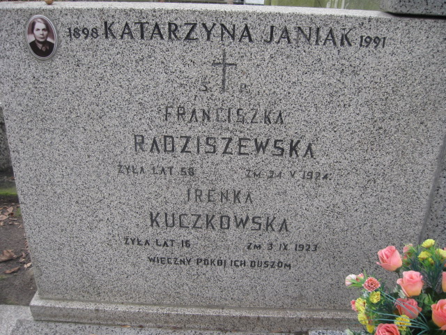 Katarzyna Janiak 1898 Żyrardów - Grobonet - Wyszukiwarka osób pochowanych