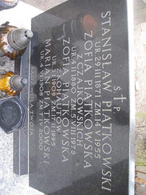 Zofia Piątkowska 1909 Żyrardów - Grobonet - Wyszukiwarka osób pochowanych