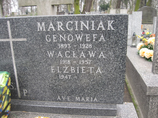 Genowefa Marciniak 1893 Żyrardów - Grobonet - Wyszukiwarka osób pochowanych