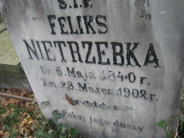 Feliks Nietrzebka 1840 Żyrardów - Grobonet - Wyszukiwarka osób pochowanych