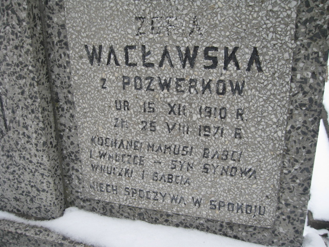 Bronisław Józef Wacławska 1906 Żyrardów - Grobonet - Wyszukiwarka osób pochowanych