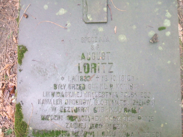 August Loritz 1883 Żyrardów - Grobonet - Wyszukiwarka osób pochowanych