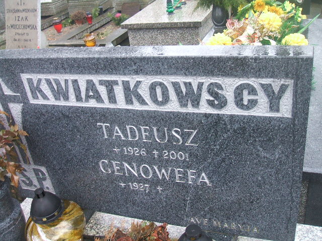 Genowefa Kwiatkowska  1927 Żyrardów - Grobonet - Wyszukiwarka osób pochowanych