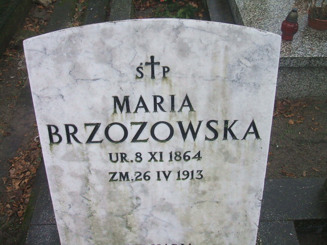 Maria Brzozowska 1864 Żyrardów - Grobonet - Wyszukiwarka osób pochowanych