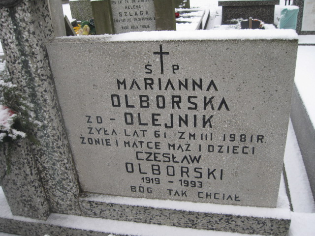 Marianna Olborska 1920 Żyrardów - Grobonet - Wyszukiwarka osób pochowanych