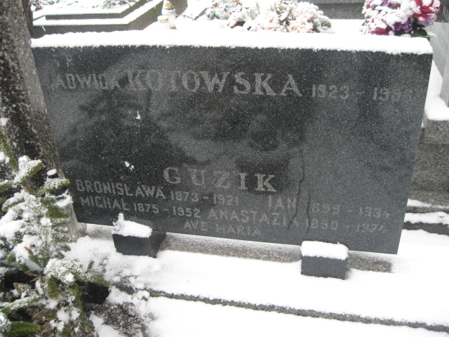 Bronisława Guzik 1873 Żyrardów - Grobonet - Wyszukiwarka osób pochowanych