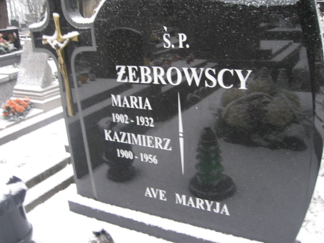 Maria Żebrowska 1902 Żyrardów - Grobonet - Wyszukiwarka osób pochowanych