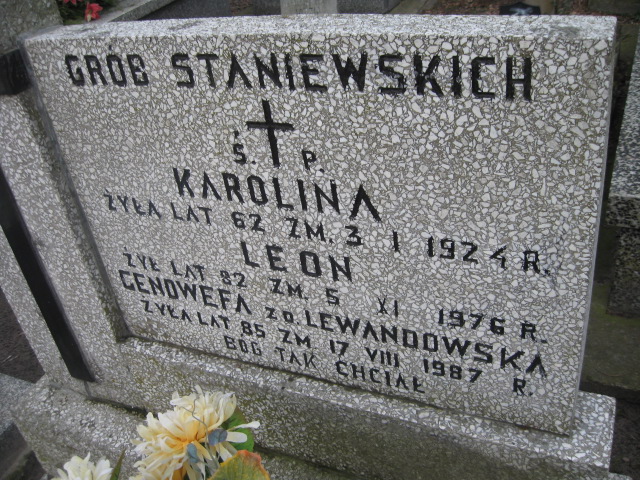 Karolina Staniewska Żyrardów - Grobonet - Wyszukiwarka osób pochowanych