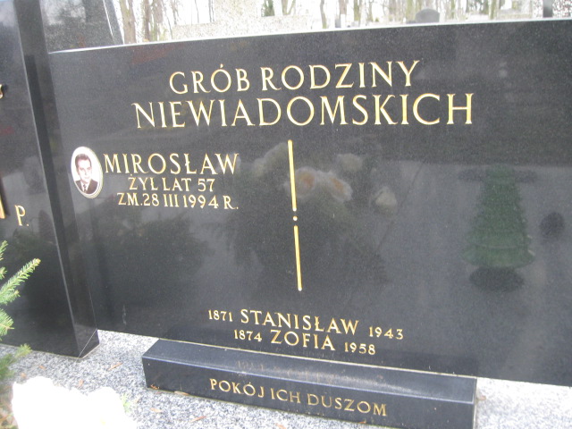 Stanisław Niewiadomski 1871 Żyrardów - Grobonet - Wyszukiwarka osób pochowanych