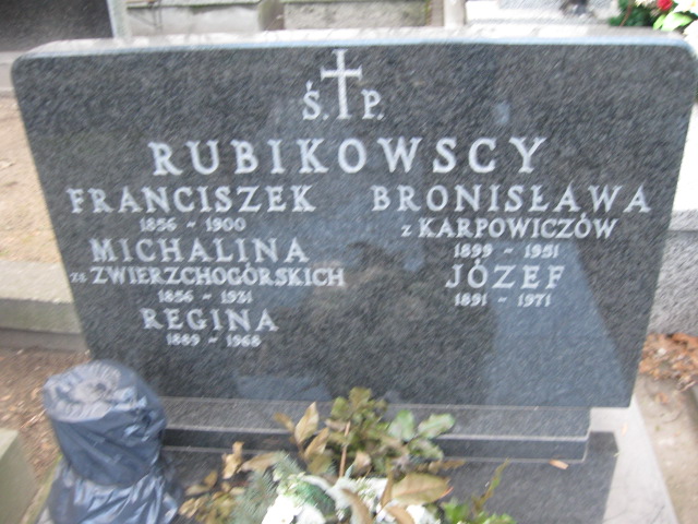 Józefa Rubikowska 1882 Żyrardów - Grobonet - Wyszukiwarka osób pochowanych