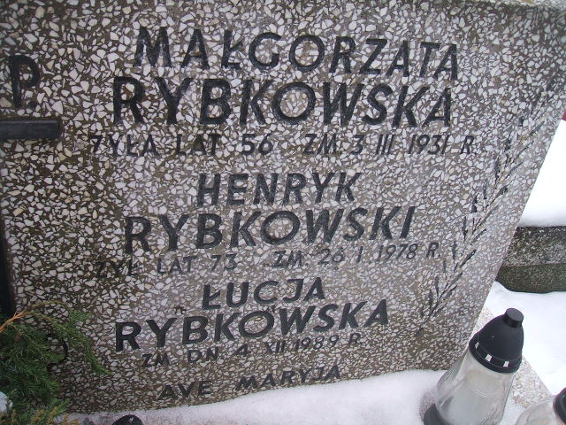 Henryk Rybkowski 1904 Żyrardów - Grobonet - Wyszukiwarka osób pochowanych