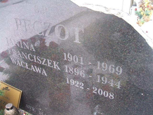 Franciszek Peczot 1896 Żyrardów - Grobonet - Wyszukiwarka osób pochowanych