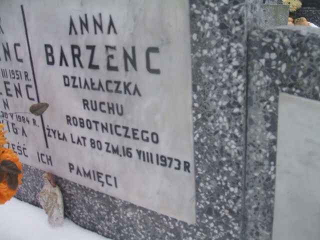 Anna Barzenc 1893 Żyrardów - Grobonet - Wyszukiwarka osób pochowanych