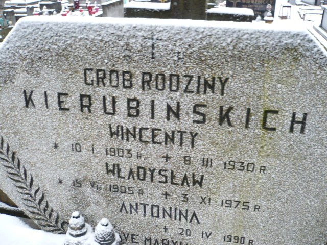 Wincenty Kierubiński 1903 Żyrardów - Grobonet - Wyszukiwarka osób pochowanych