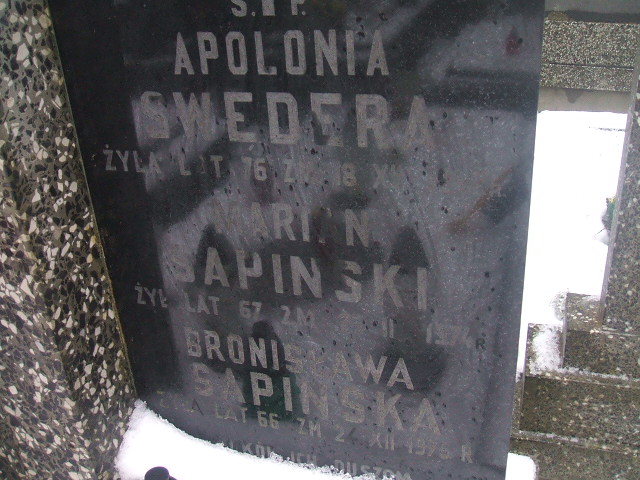 Andrzej Sapiński 1943 Żyrardów - Grobonet - Wyszukiwarka osób pochowanych