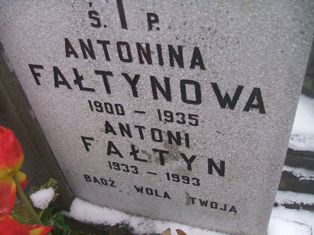 Antonina Fałtyn 1900 Żyrardów - Grobonet - Wyszukiwarka osób pochowanych