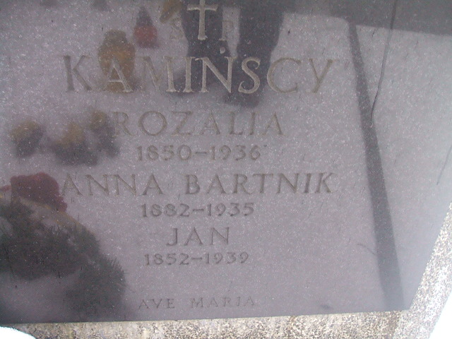 Jan Kamiński 1852 Żyrardów - Grobonet - Wyszukiwarka osób pochowanych