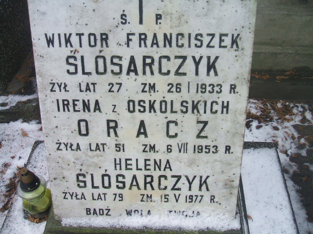 Wiktor Franciszek Ślósarczyk Żyrardów - Grobonet - Wyszukiwarka osób pochowanych