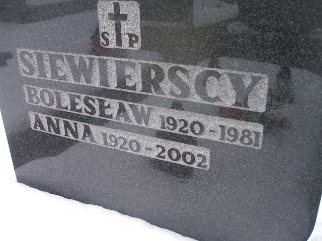 Bolesław Siewierski 1920 Żyrardów - Grobonet - Wyszukiwarka osób pochowanych