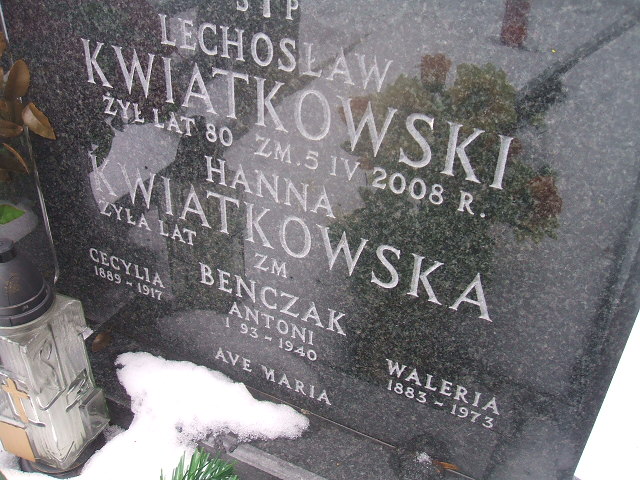 Cecylia Benczak 1889 Żyrardów - Grobonet - Wyszukiwarka osób pochowanych