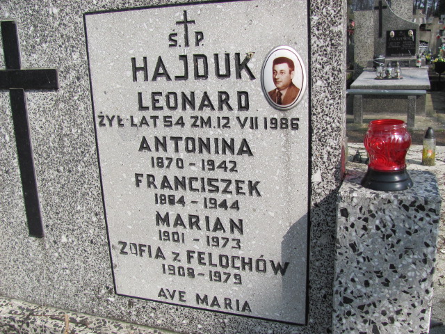 Antonina Hajduk 1870 Żyrardów - Grobonet - Wyszukiwarka osób pochowanych