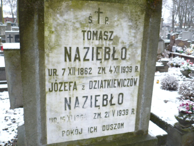 Józefa Naziębło 1864 Żyrardów - Grobonet - Wyszukiwarka osób pochowanych