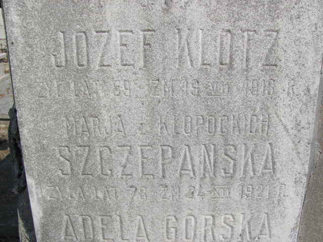 Eugenia Klotz 1886 Żyrardów - Grobonet - Wyszukiwarka osób pochowanych