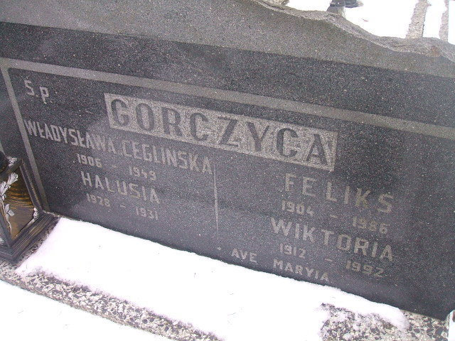 Feliks Gorczyca 1904 Żyrardów - Grobonet - Wyszukiwarka osób pochowanych