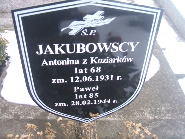 Antonina Jakubowska Żyrardów - Grobonet - Wyszukiwarka osób pochowanych