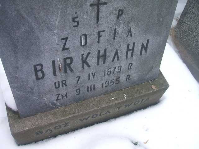 Zofia Birkhahn 1879 Żyrardów - Grobonet - Wyszukiwarka osób pochowanych