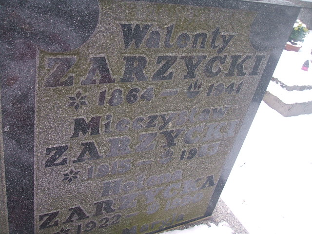 Walenty Zarzycki 1864 Żyrardów - Grobonet - Wyszukiwarka osób pochowanych