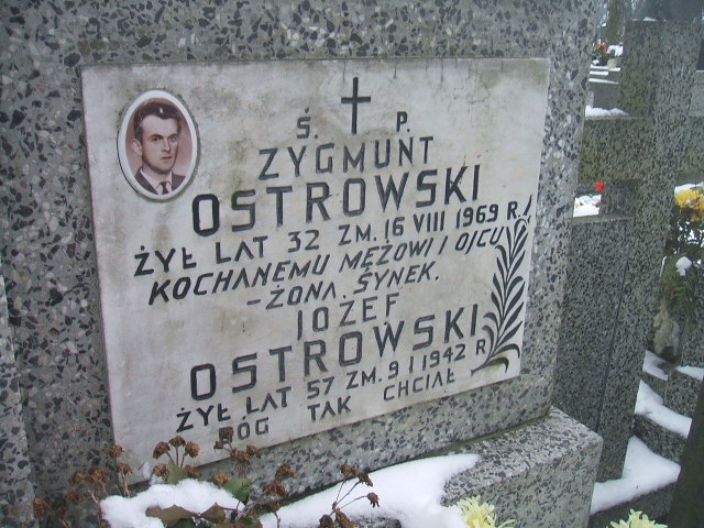 Zygmunt Ostrowski 1937 Żyrardów - Grobonet - Wyszukiwarka osób pochowanych