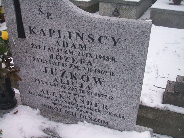 Adam Kapliński Żyrardów - Grobonet - Wyszukiwarka osób pochowanych