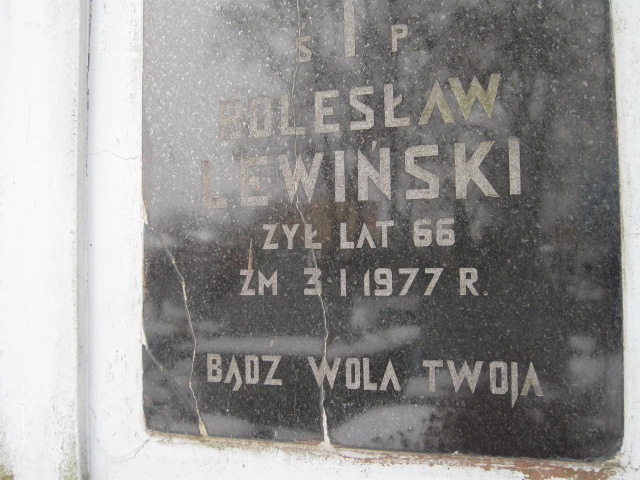 Bolesław Lewiński 1910 Żyrardów - Grobonet - Wyszukiwarka osób pochowanych