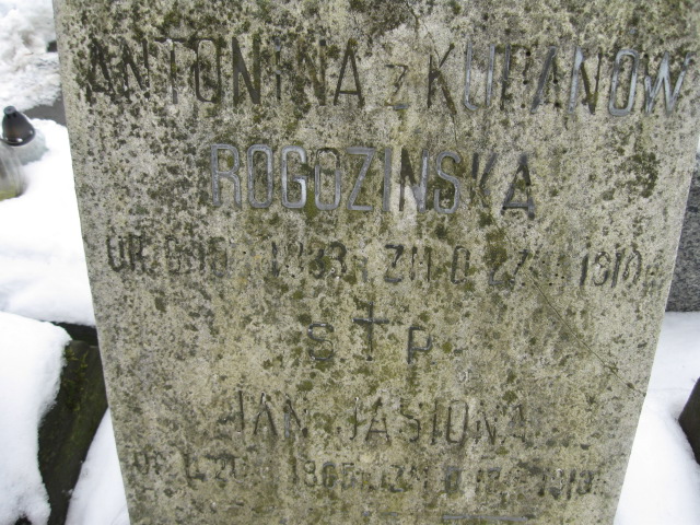 Antonina Rogozińska 1833 Żyrardów - Grobonet - Wyszukiwarka osób pochowanych