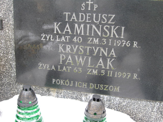 Tadeusz Kamiński 1936 Żyrardów - Grobonet - Wyszukiwarka osób pochowanych