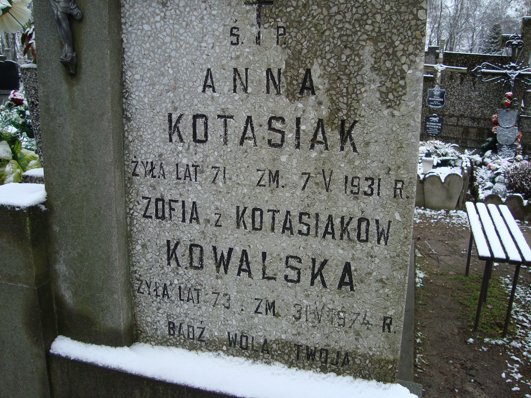 Zofia Kowalska 1900 Żyrardów - Grobonet - Wyszukiwarka osób pochowanych